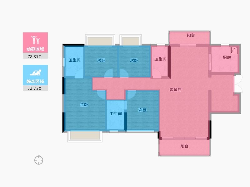 广东省-广州市-永实御湖尚城-112.80-户型库-动静分区