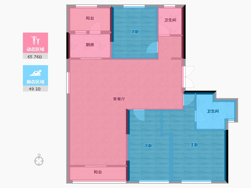 湖北省-武汉市-光谷创新天地-103.96-户型库-动静分区