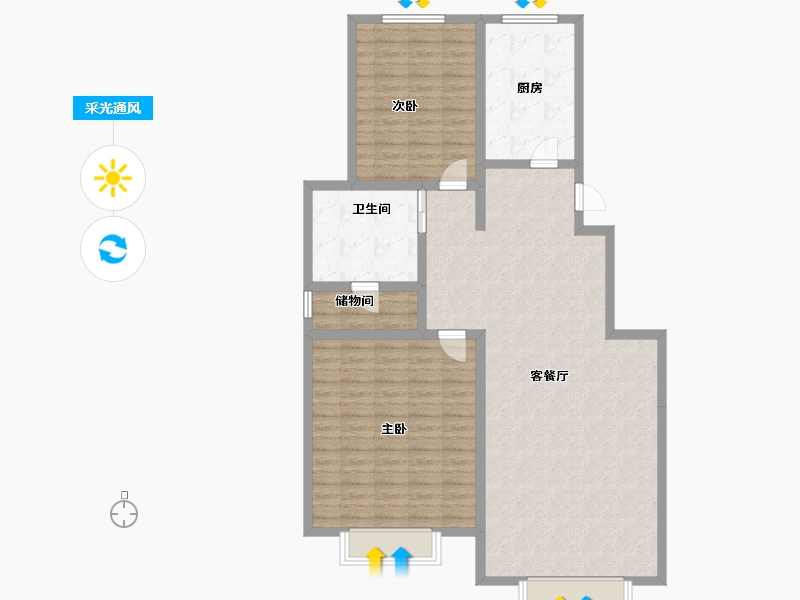 天津-天津市-当代公园阅ΜΟΜΛ-118.85-户型库-采光通风