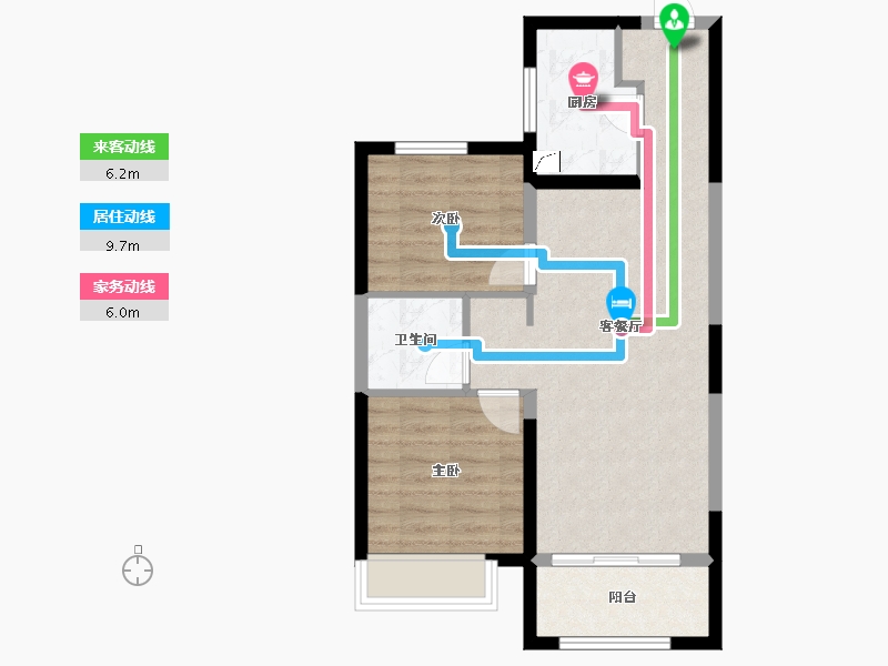 甘肃省-兰州市-富力兰州CBD-60.42-户型库-动静线