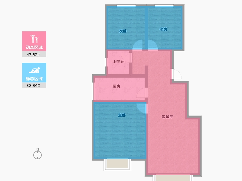 天津-天津市-当代公园阅ΜΟΜΛ-76.76-户型库-动静分区