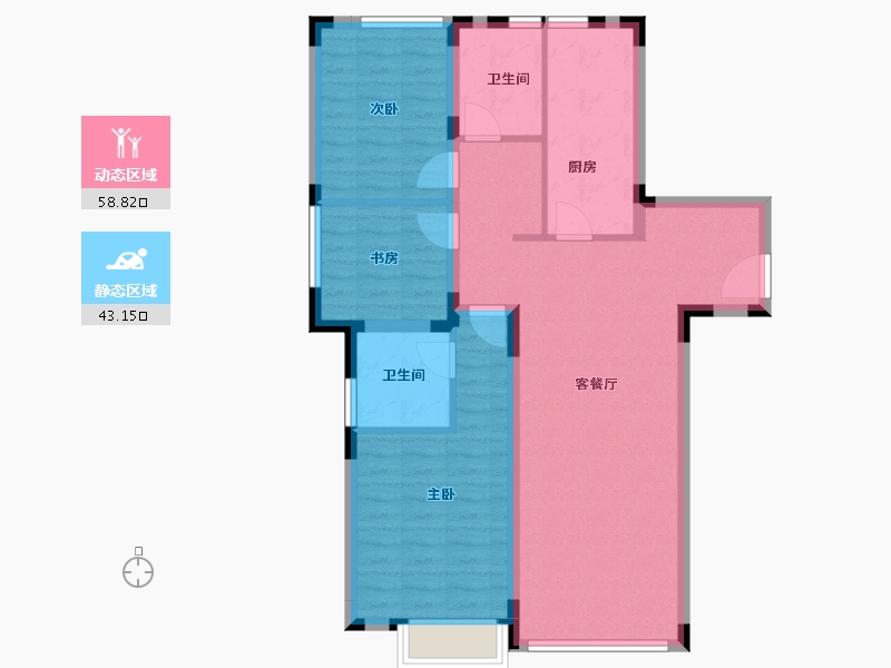 天津-天津市-绿城·春熙明月-91.50-户型库-动静分区