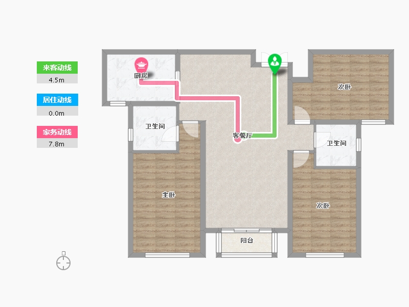 甘肃省-兰州市-盛达公馆-108.80-户型库-动静线