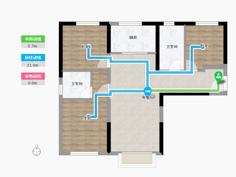 天津-天津市-中建·新丽壹号-72.03-户型库-动静线