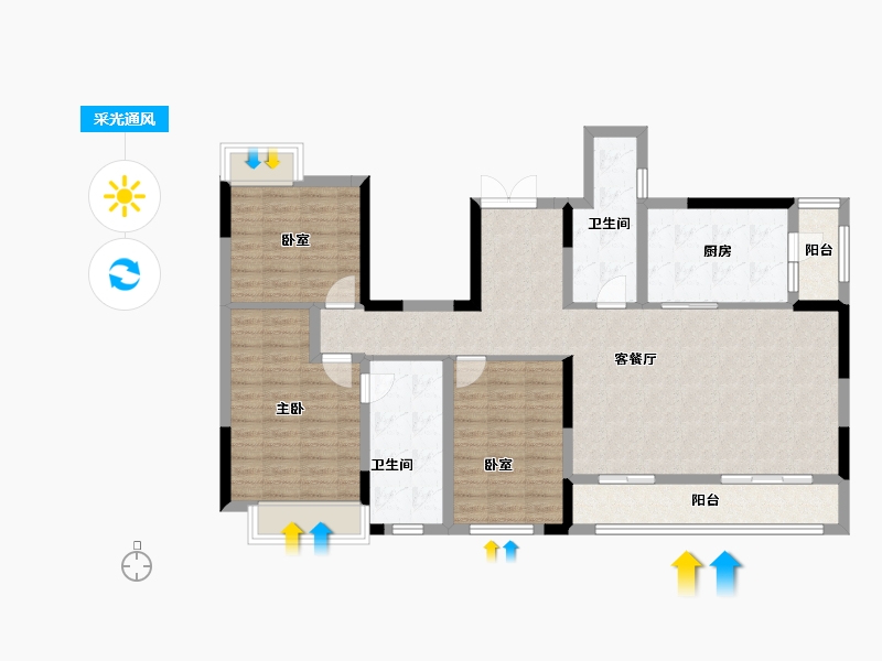 湖北省-武汉市-光谷创新天地-112.00-户型库-采光通风