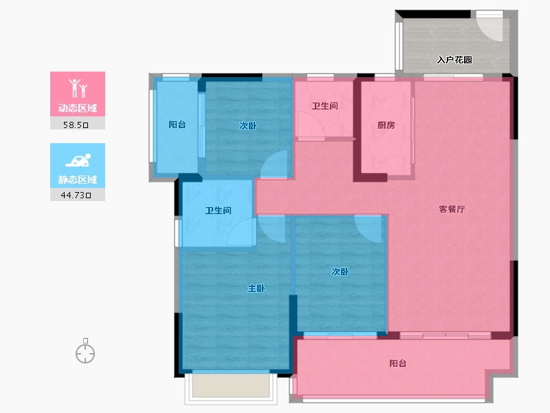 广西壮族自治区-来宾市-裕达红河小镇水木清华-100.00-户型库-动静分区