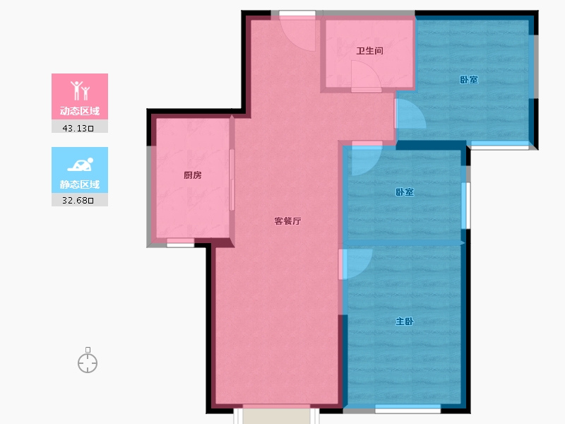 天津-天津市-中建·新丽壹号-68.00-户型库-动静分区