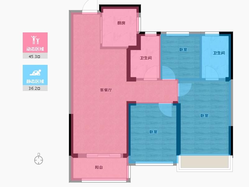 浙江省-温州市-建发大家文澜府邸-72.70-户型库-动静分区