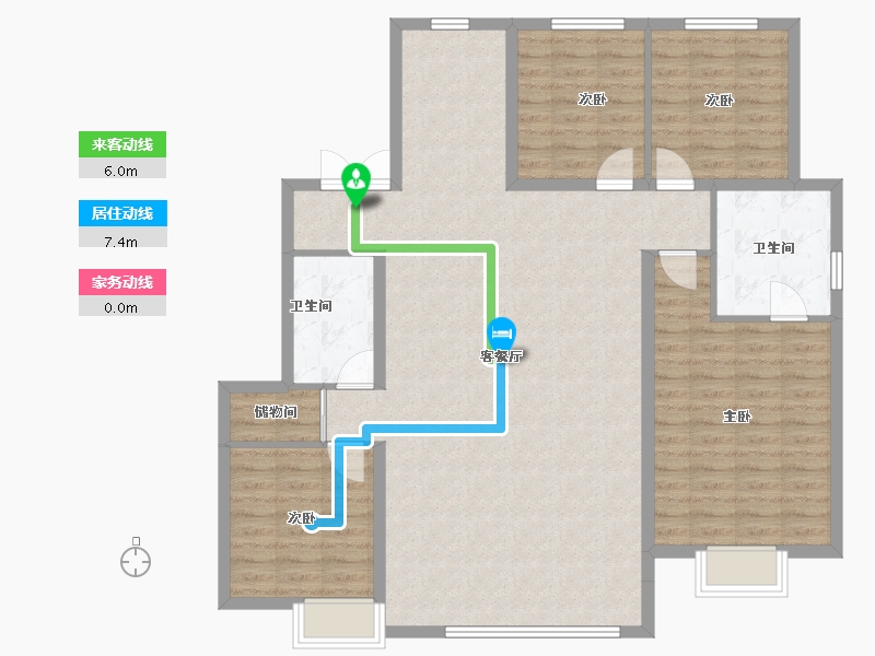 辽宁省-沈阳市-龙湖·椿山-125.48-户型库-动静线