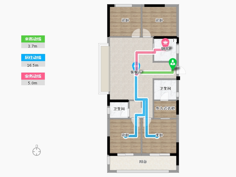 浙江省-宁波市-阳光城众安·顺源里-95.46-户型库-动静线