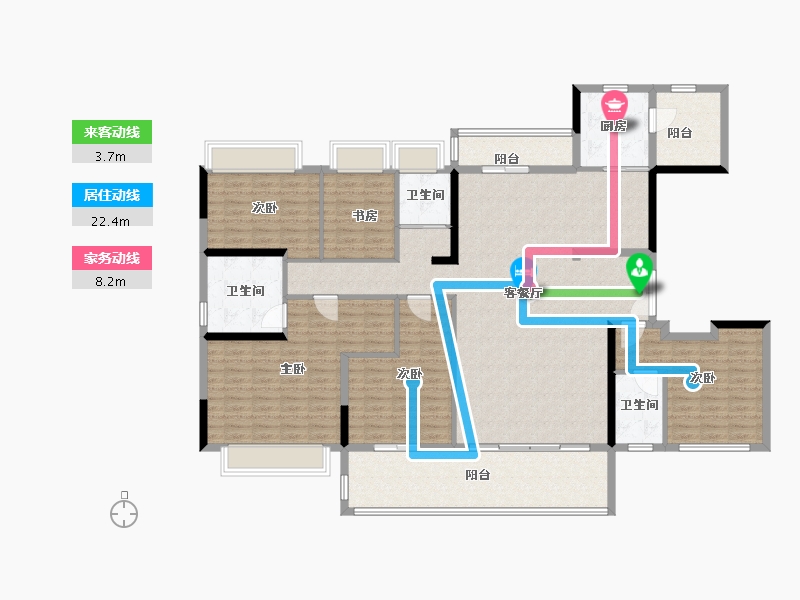 广东省-广州市-碧桂园云顶壹品-179.20-户型库-动静线