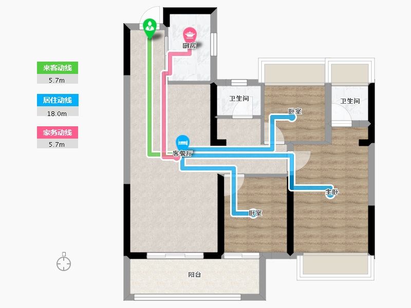 湖北省-武汉市-明想青年汇-71.86-户型库-动静线