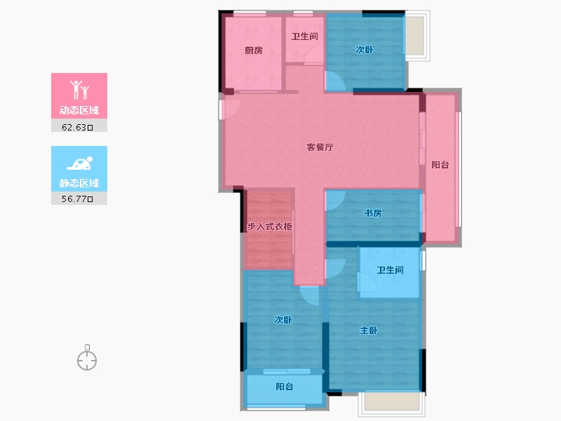 湖北省-武汉市-大华公园华府-107.76-户型库-动静分区