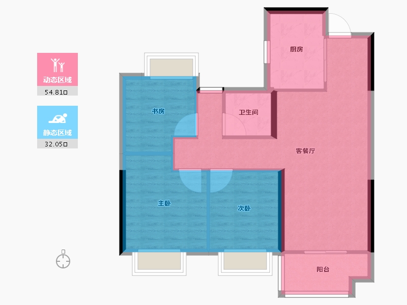 上海-上海市-中建御湖澜庭-78.40-户型库-动静分区