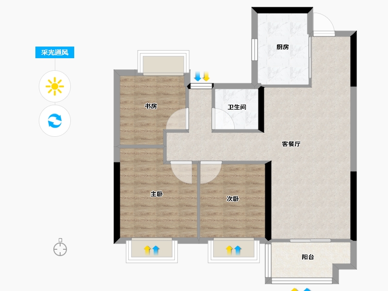 上海-上海市-中建御湖澜庭-78.40-户型库-采光通风