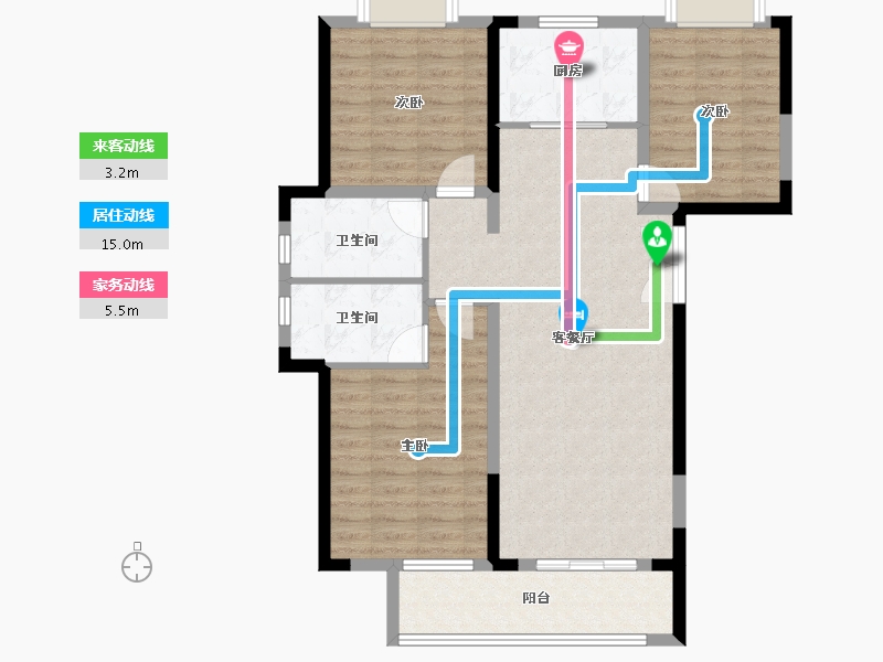 湖北省-武汉市-天纵时代天樾-94.68-户型库-动静线