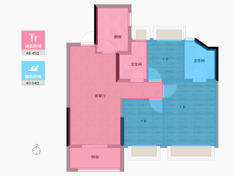 上海-上海市-金地丰盛道-79.21-户型库-动静分区