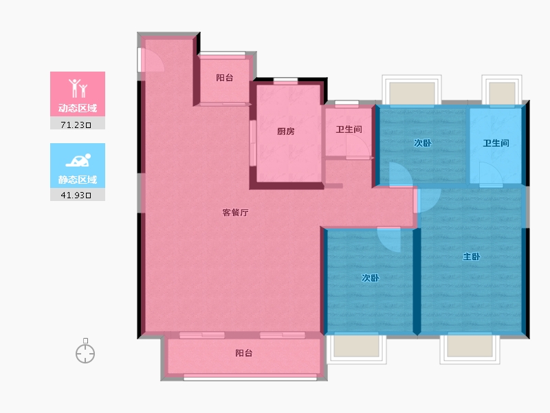 湖北省-武汉市-交投华园-102.01-户型库-动静分区