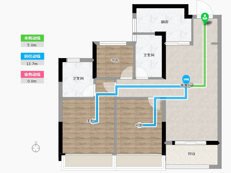 浙江省-温州市-众安顺源里-77.22-户型库-动静线