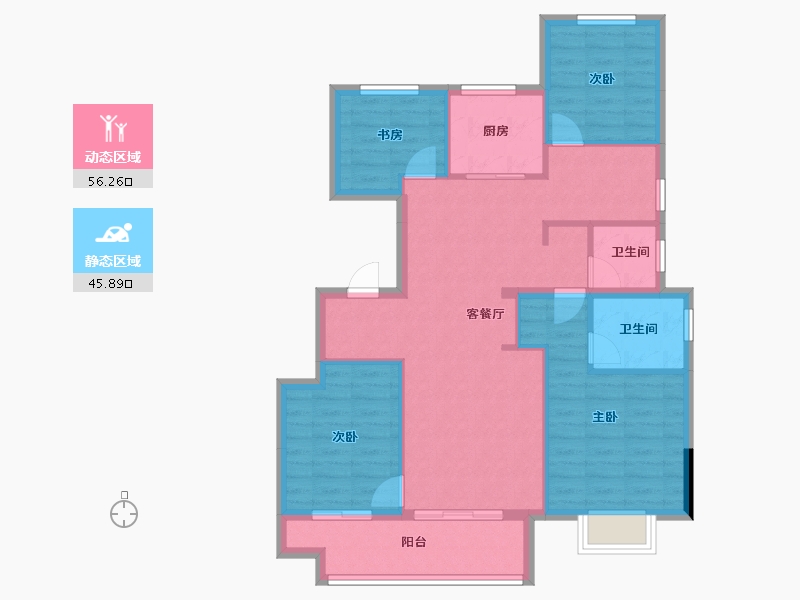 浙江省-宁波市-恒威·悦宾湾-92.00-户型库-动静分区