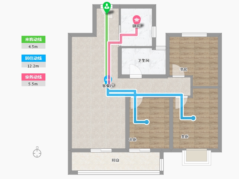 湖北省-武汉市-中交泓园-76.67-户型库-动静线