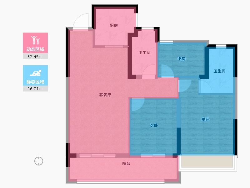 浙江省-温州市-新城瓯江湾-79.81-户型库-动静分区