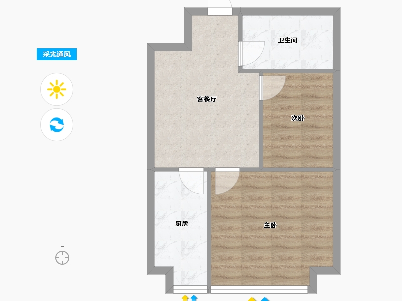 陕西省-榆林市-和汇府-50.00-户型库-采光通风