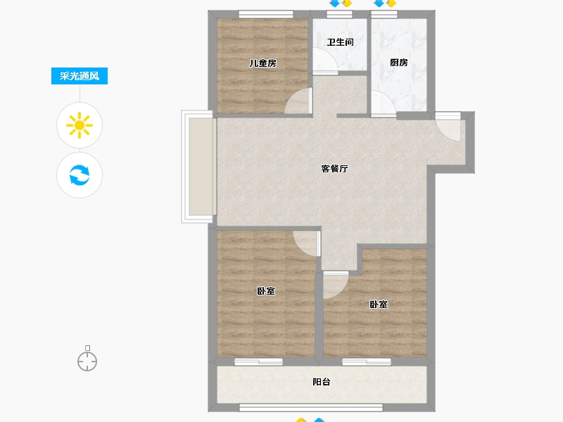 湖北省-武汉市-中交泓园-74.46-户型库-采光通风