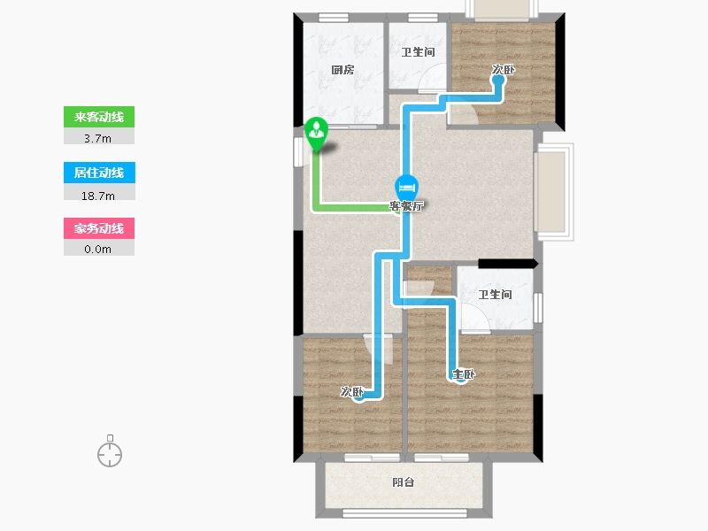 湖北省-武汉市-中梁天玺壹号-78.13-户型库-动静线