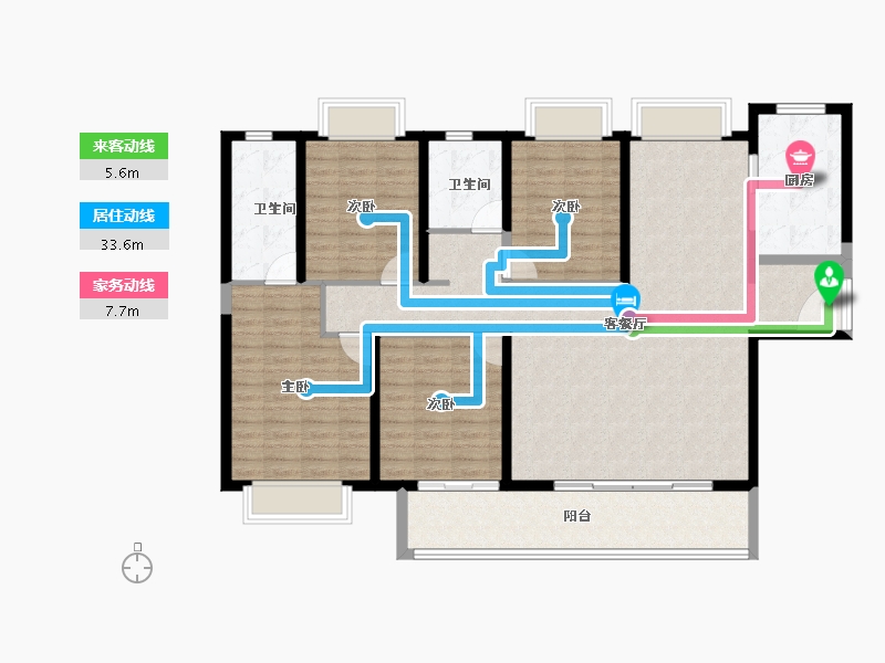 湖北省-武汉市-武汉城建·融创御央首府-134.99-户型库-动静线