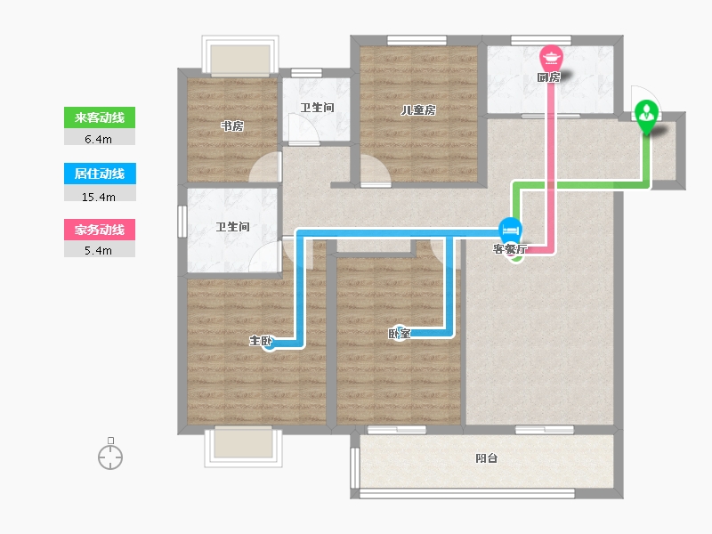 湖北省-武汉市-中交泓园-111.19-户型库-动静线