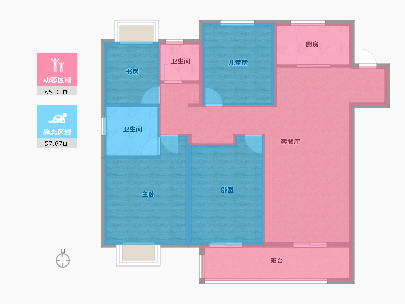 湖北省-武汉市-中交泓园-111.19-户型库-动静分区