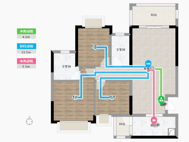 贵州省-贵阳市-贵阳恒大文化旅游城-91.20-户型库-动静线