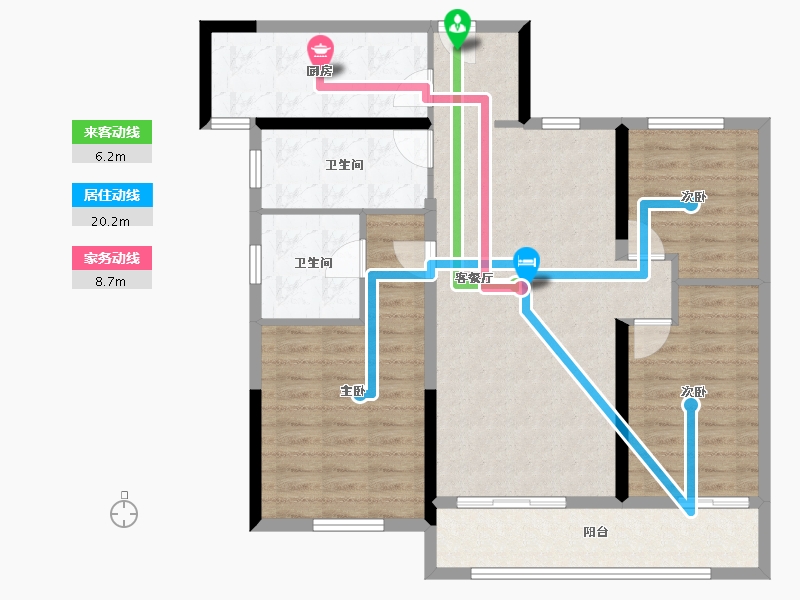 湖北省-武汉市-正荣紫阙台-100.99-户型库-动静线