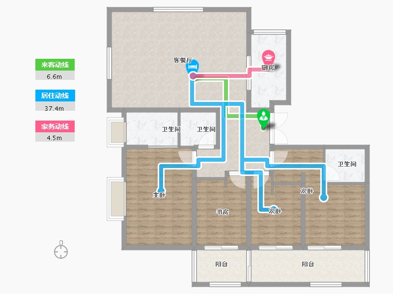 江苏省-苏州市-四季悦湖花园​-152.00-户型库-动静线