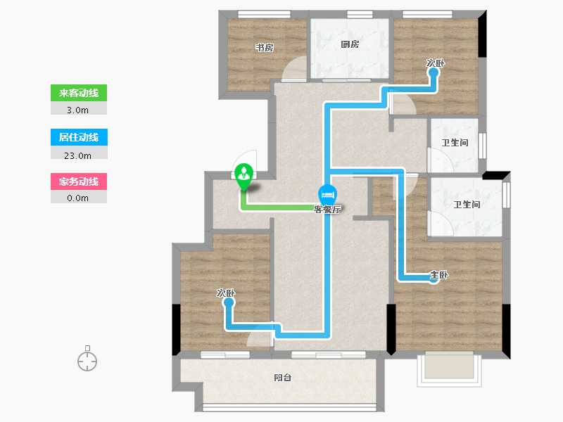 浙江省-宁波市-恒威·悦宾湾-88.01-户型库-动静线