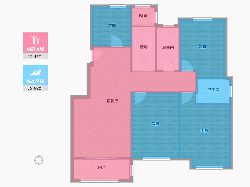 河南省-郑州市-浩创梧桐郡-95.00-户型库-动静分区