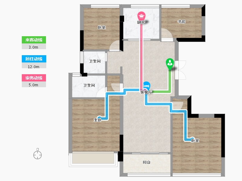 浙江省-温州市-国鸿锦悦府-88.00-户型库-动静线