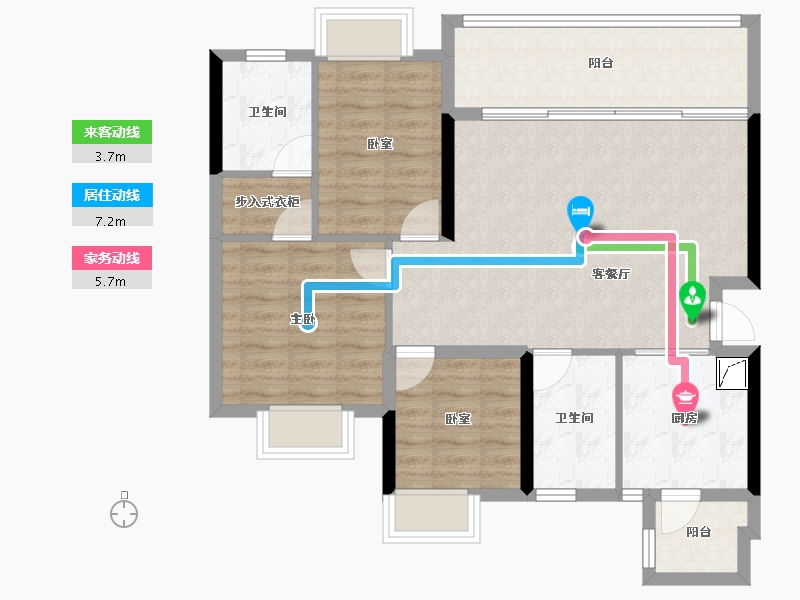 贵州省-贵阳市-贵阳恒大文化旅游城-87.86-户型库-动静线