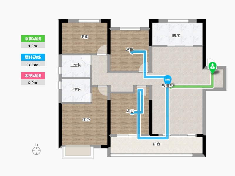 湖北省-武汉市-武汉城建·融创御央首府-110.77-户型库-动静线