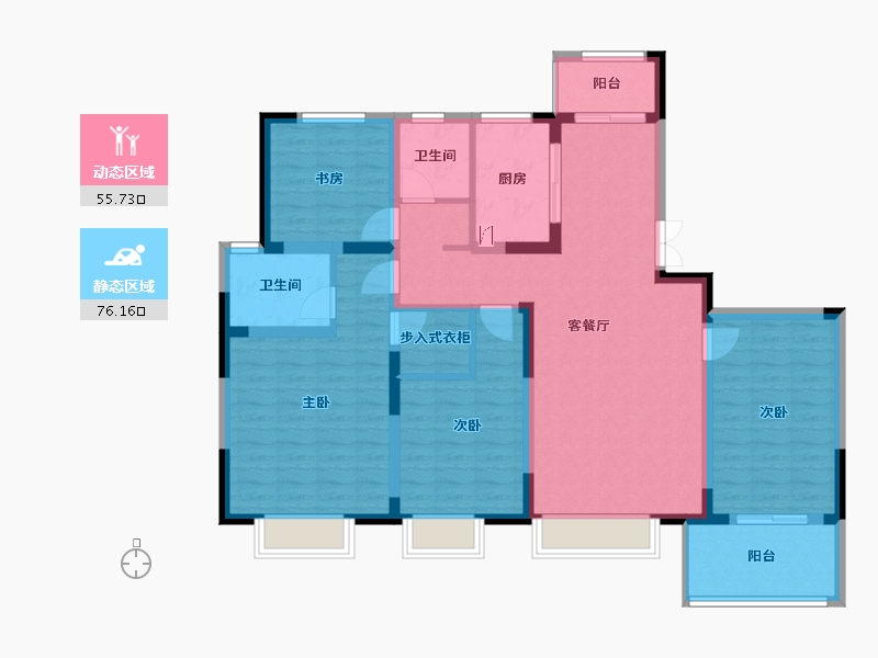 江苏省-扬州市-香榭里-8号-117.00-户型库-动静分区