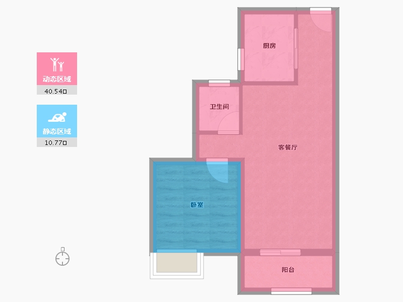 湖北省-武汉市-金地城与城棠境-45.49-户型库-动静分区