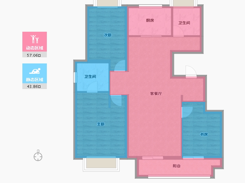 湖北省-武汉市-中交泓园-90.41-户型库-动静分区