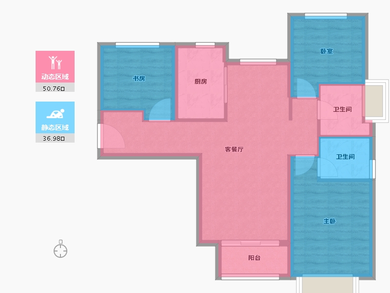 天津-天津市-天津华侨城-78.50-户型库-动静分区