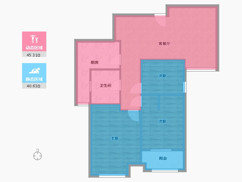 安徽省-合肥市-禹州华侨城3期枫园-75.09-户型库-动静分区