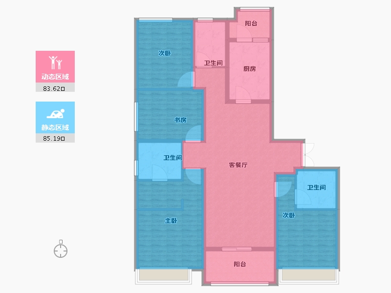 上海-上海市-中粮瑞虹·海景壹号-152.00-户型库-动静分区