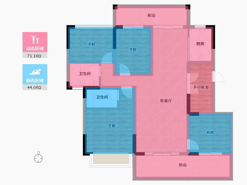 广西壮族自治区-南宁市-中鼎公园首府-102.32-户型库-动静分区