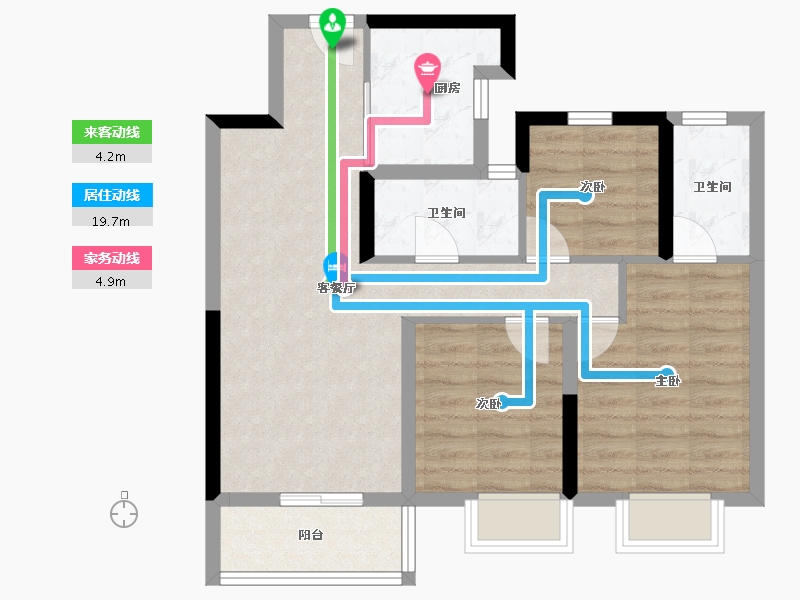 湖北省-武汉市-中国铁建江语城-69.77-户型库-动静线