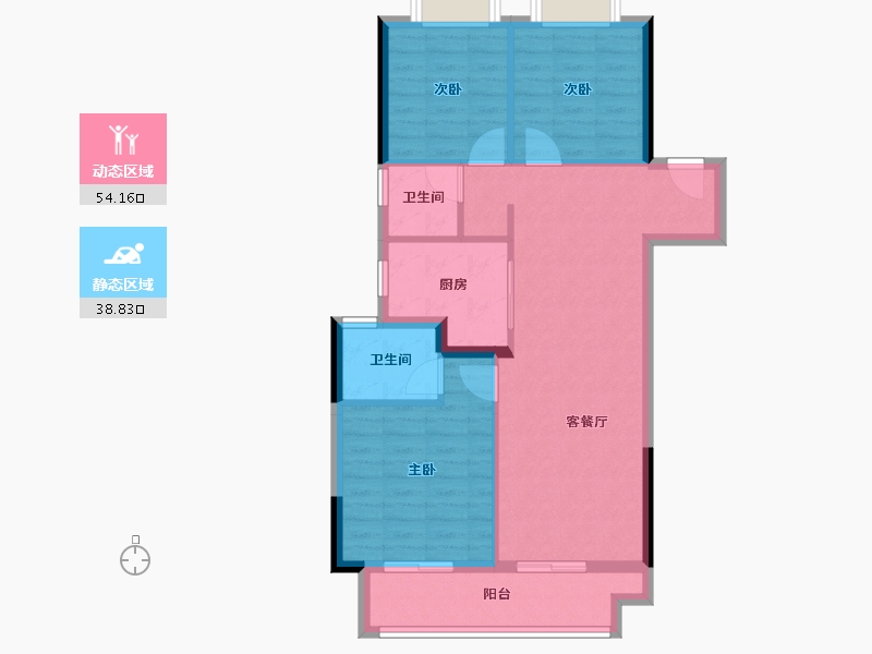 湖北省-武汉市-武汉英赫当代城MOMΛ-84.00-户型库-动静分区