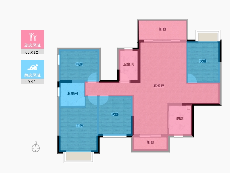 广西壮族自治区-南宁市-国悦九曲湾-103.20-户型库-动静分区